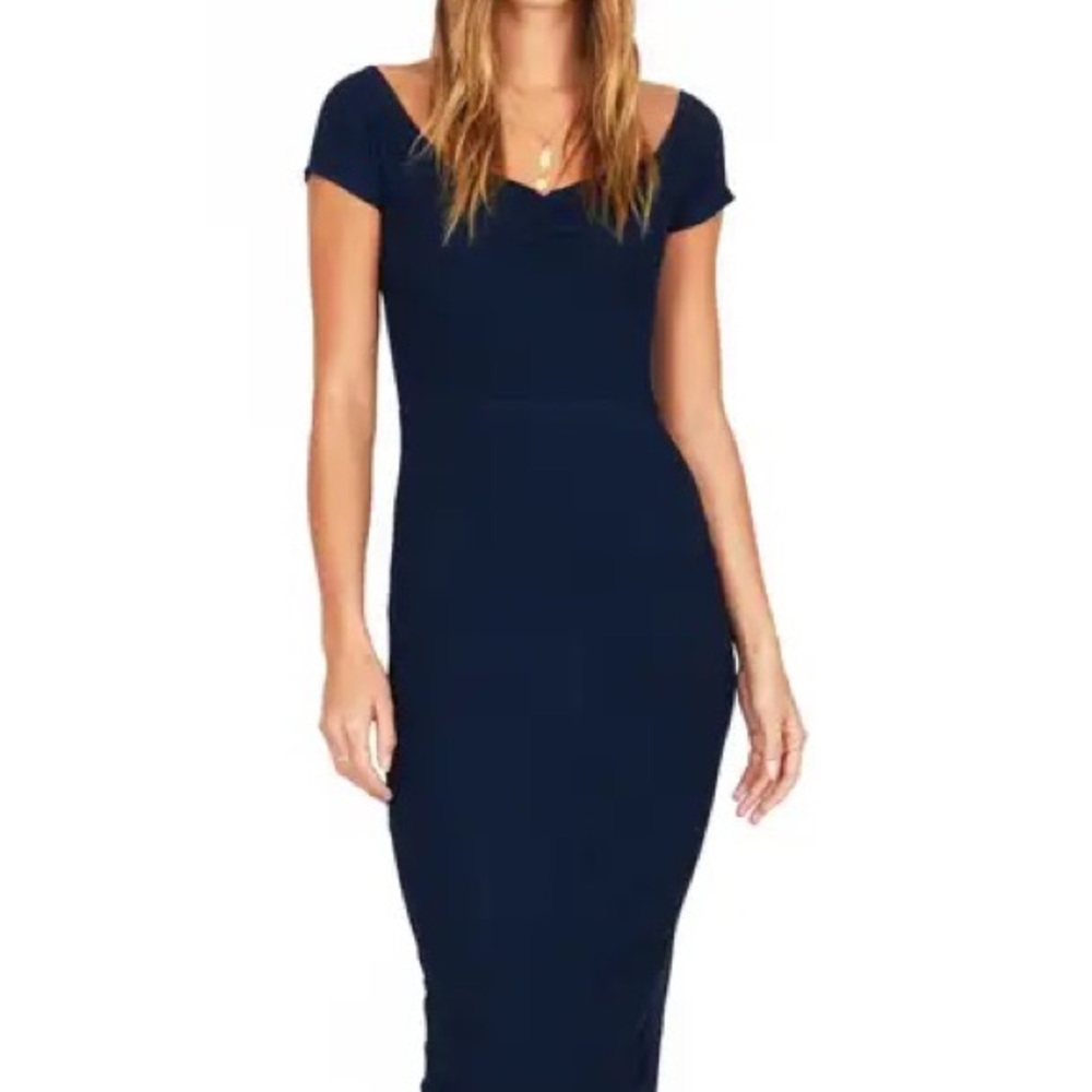 Amuse society long dress navy blue